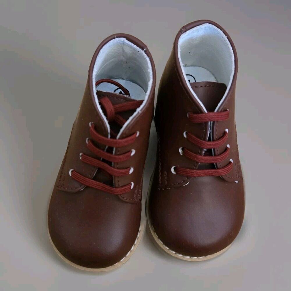Josmo Baby Unisex Walking Shoes First Walker,‎ BURGUNDY Size 4c EUC
